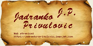 Jadranko Privulović vizit kartica